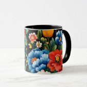 Ukrainisches Volkskunstmuster Tasse (VorderseiteRechts)