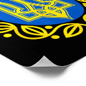 Ukrainisches Wappen 1  Poster (Ecke)