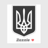 Ukrainisches Wappen Aufkleber (Blatt)