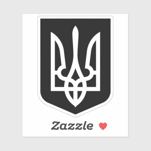 Ukrainisches Wappen Aufkleber (Blatt)