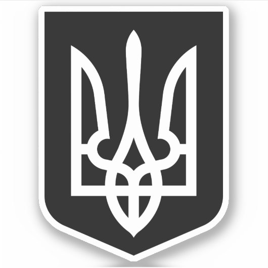Ukrainisches Wappen Aufkleber (Vorderseite)