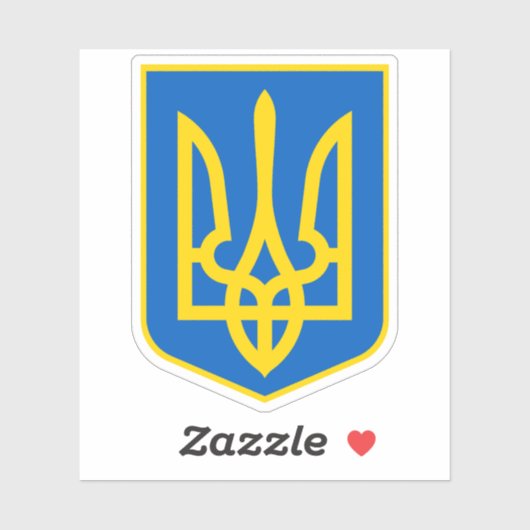 Ukrainisches Wappen Aufkleber (Blatt)