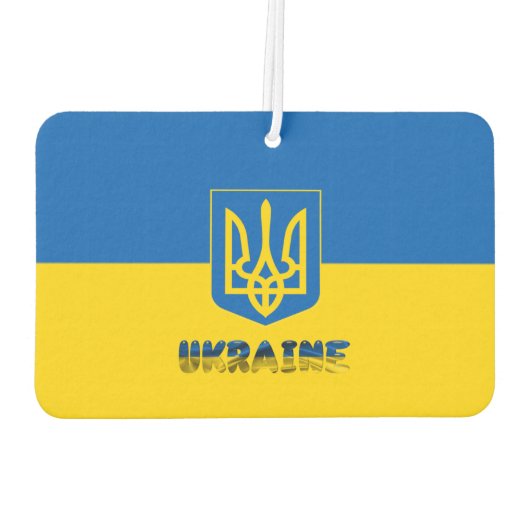 ukrainisches Wappen Autolufterfrischer (Rückseite)