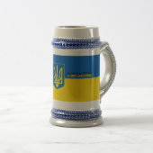 ukrainisches Wappen Bierglas (VorderseiteRechts)