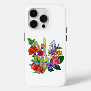 Ukrainisches Wappen Dreizack Tryzub blühende Blume Case-Mate iPhone Hülle