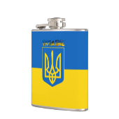ukrainisches Wappen Flachmann (Links)