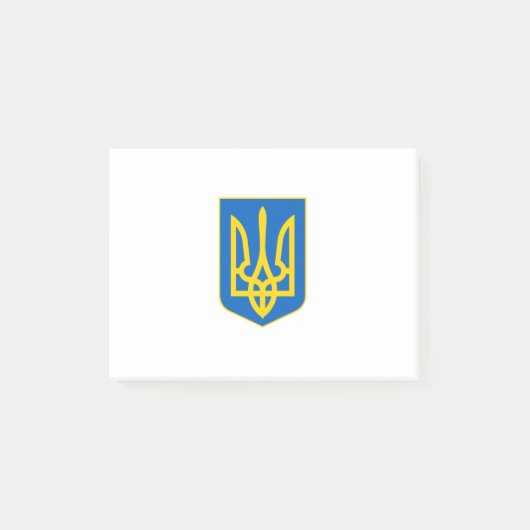 ukrainisches Wappen Post-it Klebezettel (Vorderseite)