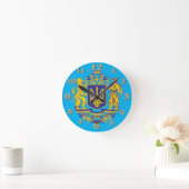 UKRAINISCHES WAPPEN RUNDE WANDUHR (Zuhause)