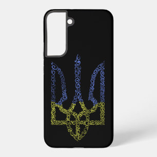ukrainisches Wappen Trident Tryzub Spiralmuster Samsung Galaxy Hülle