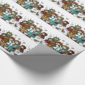 Ukrainisches Weihnachten Carollers Geschenkpapier (Ecke)