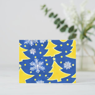 Ukrainisches Winterwunderland-Weihnachtskarte Postkarte