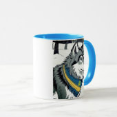 Ukrainisches Wolf-Symbol, stark, stolz Ukraine Art Tasse (VorderseiteRechts)