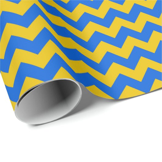 Ukrainisches Wrapping Paper | Blue Zickzack Gift W Geschenkpapier (Rolleneckpunkt)