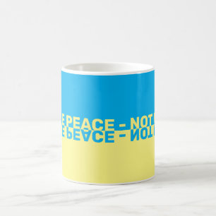Ukranische Flagge mit Frieden machen, nicht Krieg! Kaffeetasse