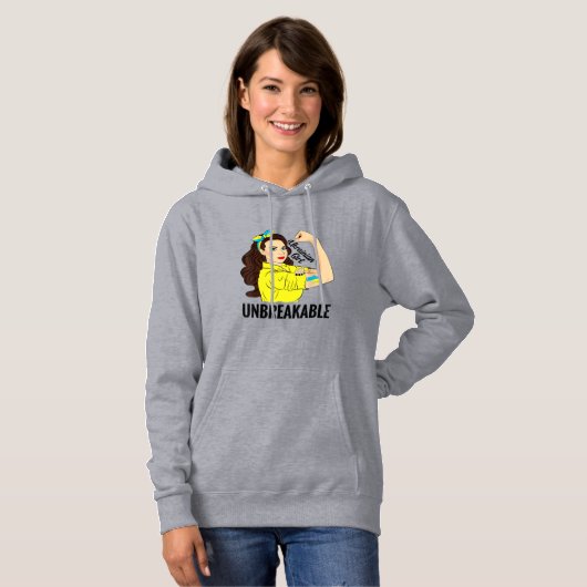 UKRANISCHE MÄDCHENUNTERSTÜTZUNG DER UKRAINE HOODIE (Vorne ganz)