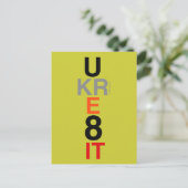 UKRE8IT (Sie erstellen es) Postkarte (Stehend Vorderseite)