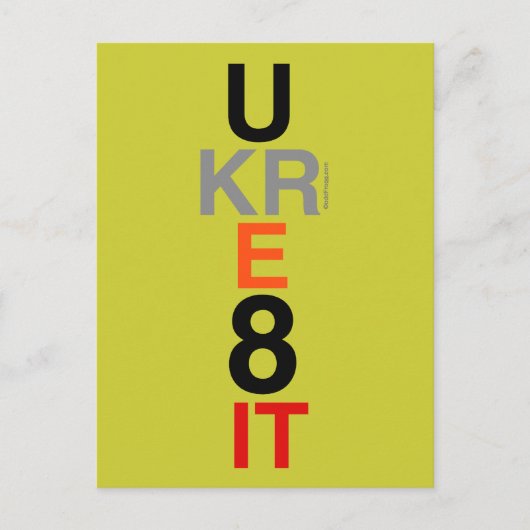 UKRE8IT (Sie erstellen es) Postkarte (Vorderseite)