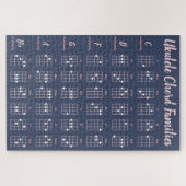 Ukulele Akkord Familien Navy & Blush Reference Har Puzzle (Horizontal)