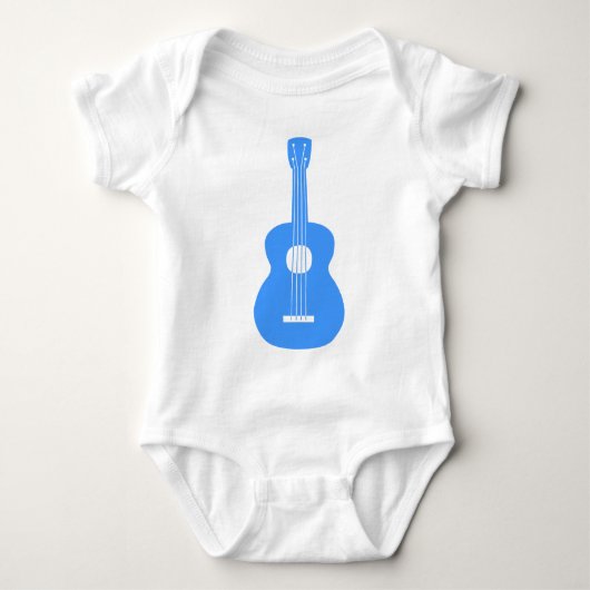 Ukulele - Baby-Blau Baby Strampler (Vorderseite)