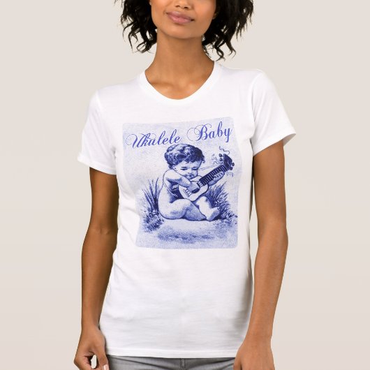 Ukulele-Baby-Damen-Trägershirt T-Shirt (Vorderseite)