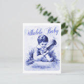 Ukulele Baby Postkarte (Stehend Vorderseite)