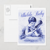 Ukulele Baby Postkarte (Vorne/Hinten)