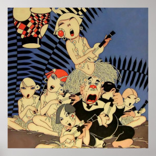 "Ukulele Band" 1927 Cover von J. Carlos Poster