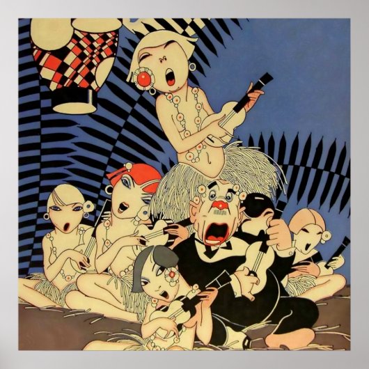 "Ukulele Band" 1927 Cover von J. Carlos Poster (Vorne)