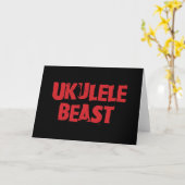 Ukulele Beast Grußkarte Karte (Gelbe Blume)