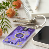 Ukulele benutzerdefinierte Monogramm-Schlüsselkett Schlüsselanhänger (Vorderseite rechts)