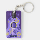 Ukulele benutzerdefinierte Monogramm-Schlüsselkett Schlüsselanhänger (Rückseite)