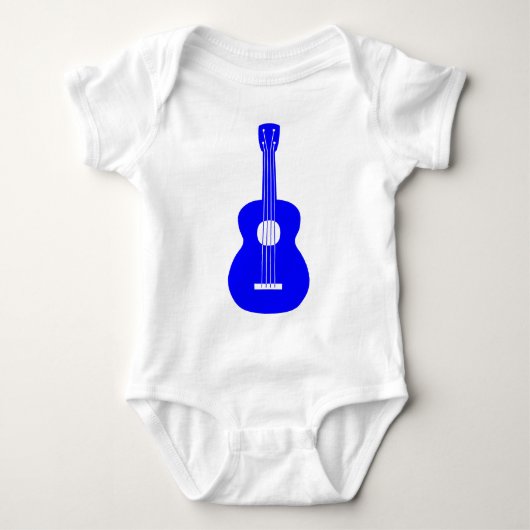 Ukulele - Blau Baby Strampler (Vorderseite)