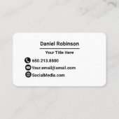 Ukulele Business Card Guitar and Uke Visitenkarte (Rückseite)