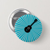 Ukulele Button Abzeichen Blue (Vorne & Hinten)