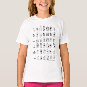 Ukulele Chord Familien UW-Referenzdiagramm T-Shirt