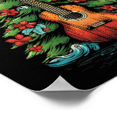 Ukulele Christmas Music Graphic T-Shirts for Men W Poster (Ecke)