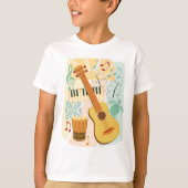 Ukulele Colage T-Shirt (Vorderseite)