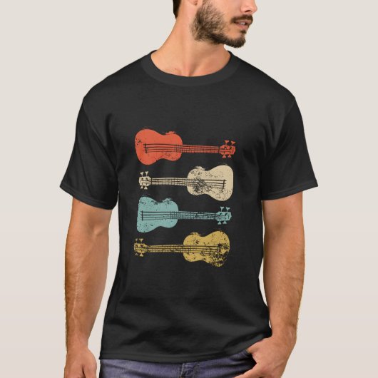 Ukulele Colorful Eapple Hawaiian Uke T-Shirt (Vorderseite)