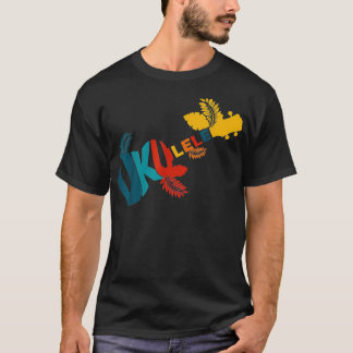 Ukulele Colorful Hawaiian Music Uke Player Geschen T-Shirt
