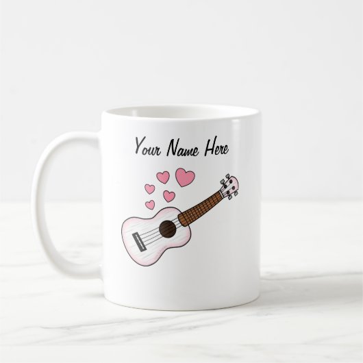 Ukulele Custom Wedding Tasse Uke Player (Links)