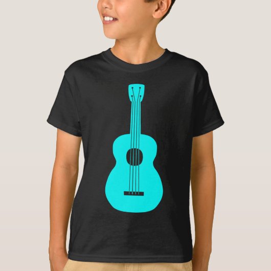 Ukulele - Cyan T-Shirt (Vorderseite)