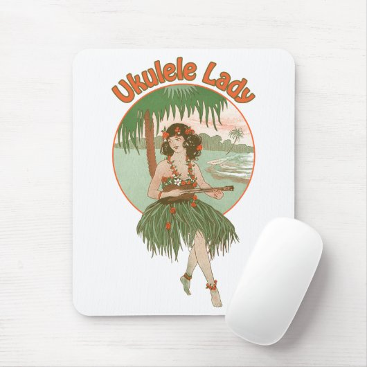 Ukulele-Dame #1 Mousepad (Mit Mouse)