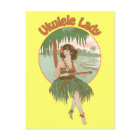 Ukulele-Dame #1 Postkarte