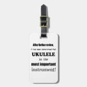 Ukulele das wichtigste Instrument Gepäckanhänger (Vorderseite vertikal)