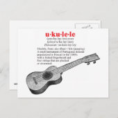 Ukulele Definition Postcard Postkarte (Vorne/Hinten)