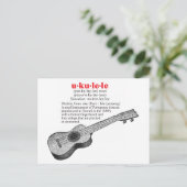 Ukulele-Definitions-Postkarte Postkarte (Stehend Vorderseite)