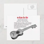 Ukulele-Definitions-Postkarte Postkarte (Vorne/Hinten)