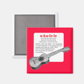 Ukulele-Definitionsmagnet Magnet (Vorderseite/Rückseite)