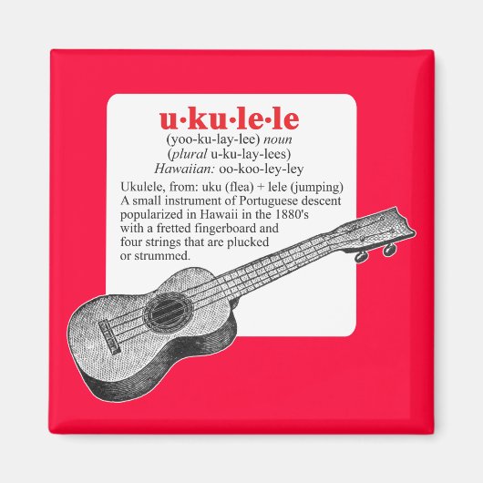Ukulele-Definitionsmagnet Magnet (Vorne)