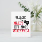 Ukulele-Design Postkarte (Stehend Vorderseite)